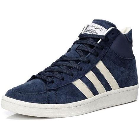 navy blue high top Adidas